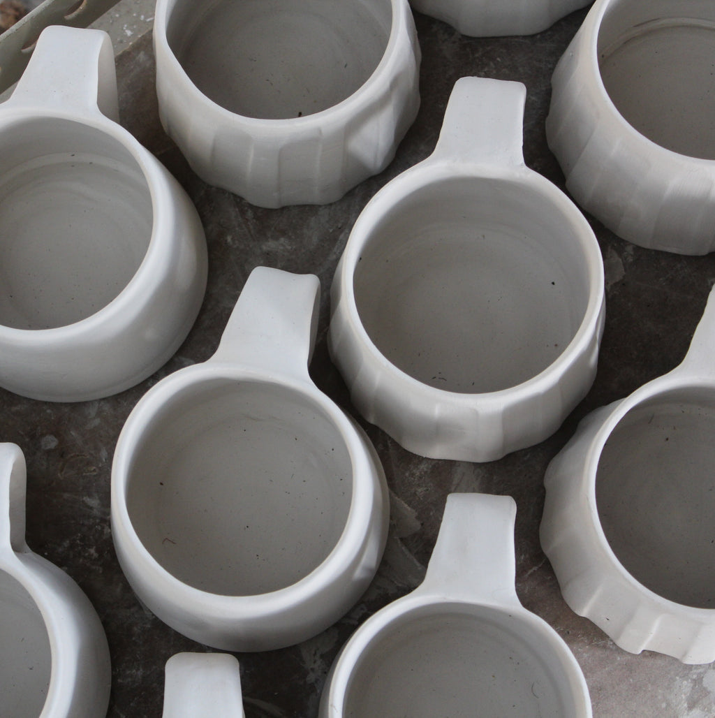 Hand-Made Striped Ceramic Mug