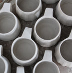 Hand-Made Striped Ceramic Mug