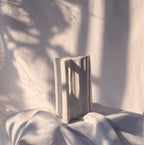 Medium Hand-Carved White Ceramic Jug