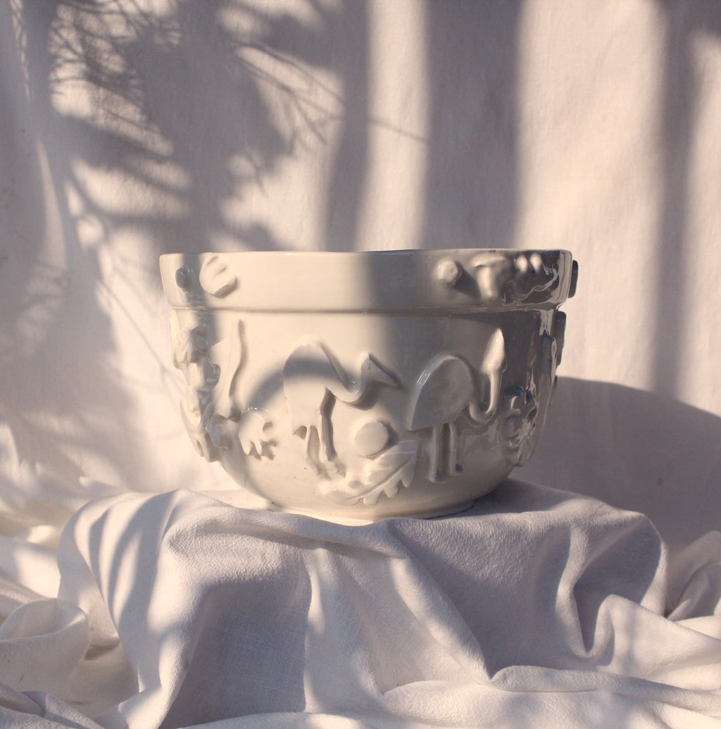 Large Ornate Bowl -  Monkey Coastal Nightwalk Collection