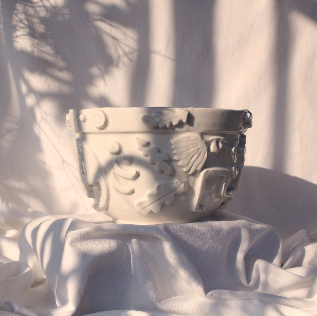 Large Ornate Bowl -  Monkey Coastal Nightwalk Collection