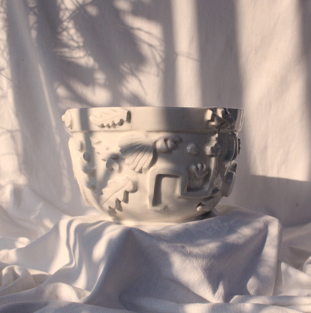 Large Ornate Bowl -  Monkey Coastal Nightwalk Collection