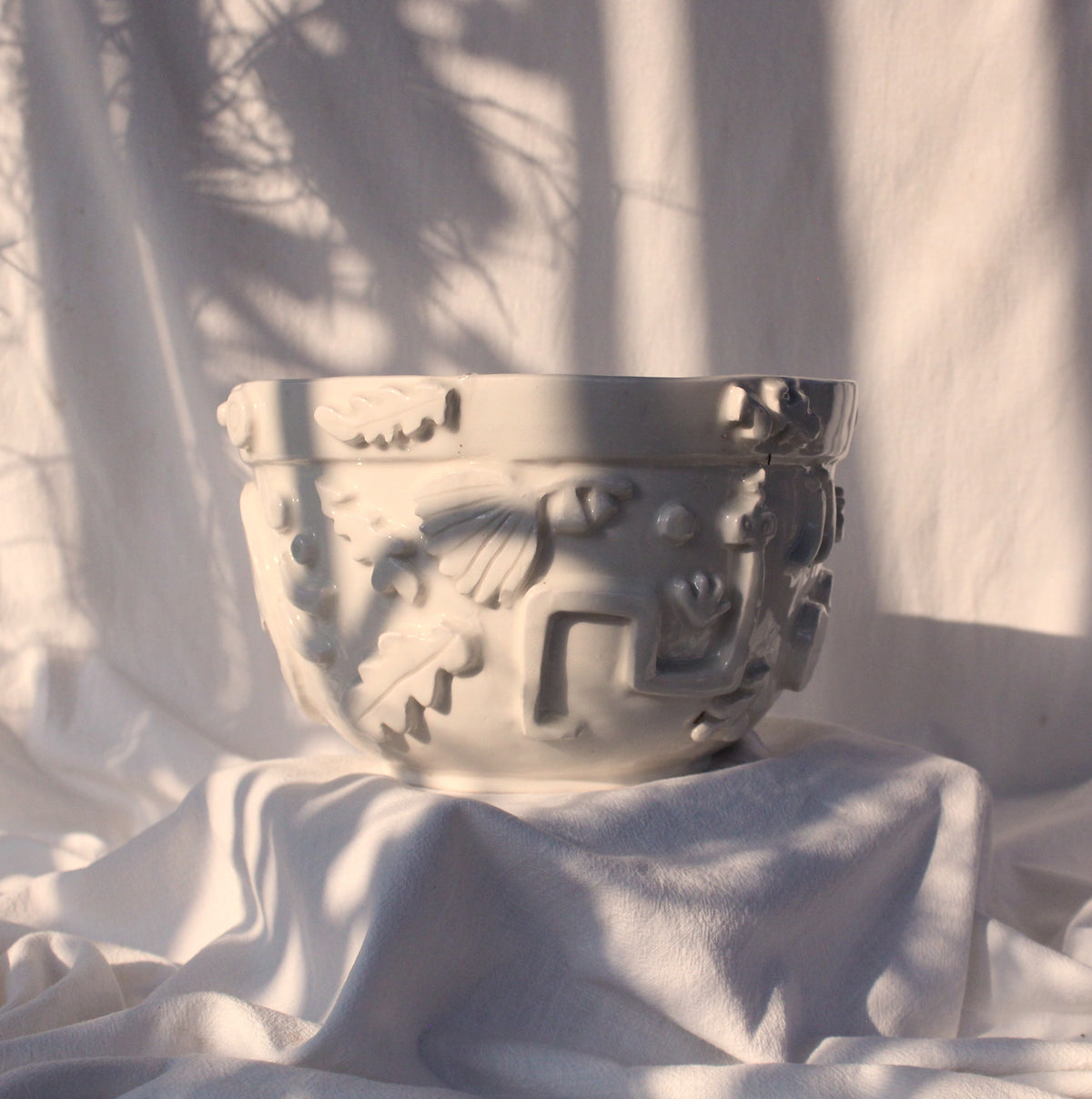Large Ornate Bowl -  Monkey Coastal Nightwalk Collection