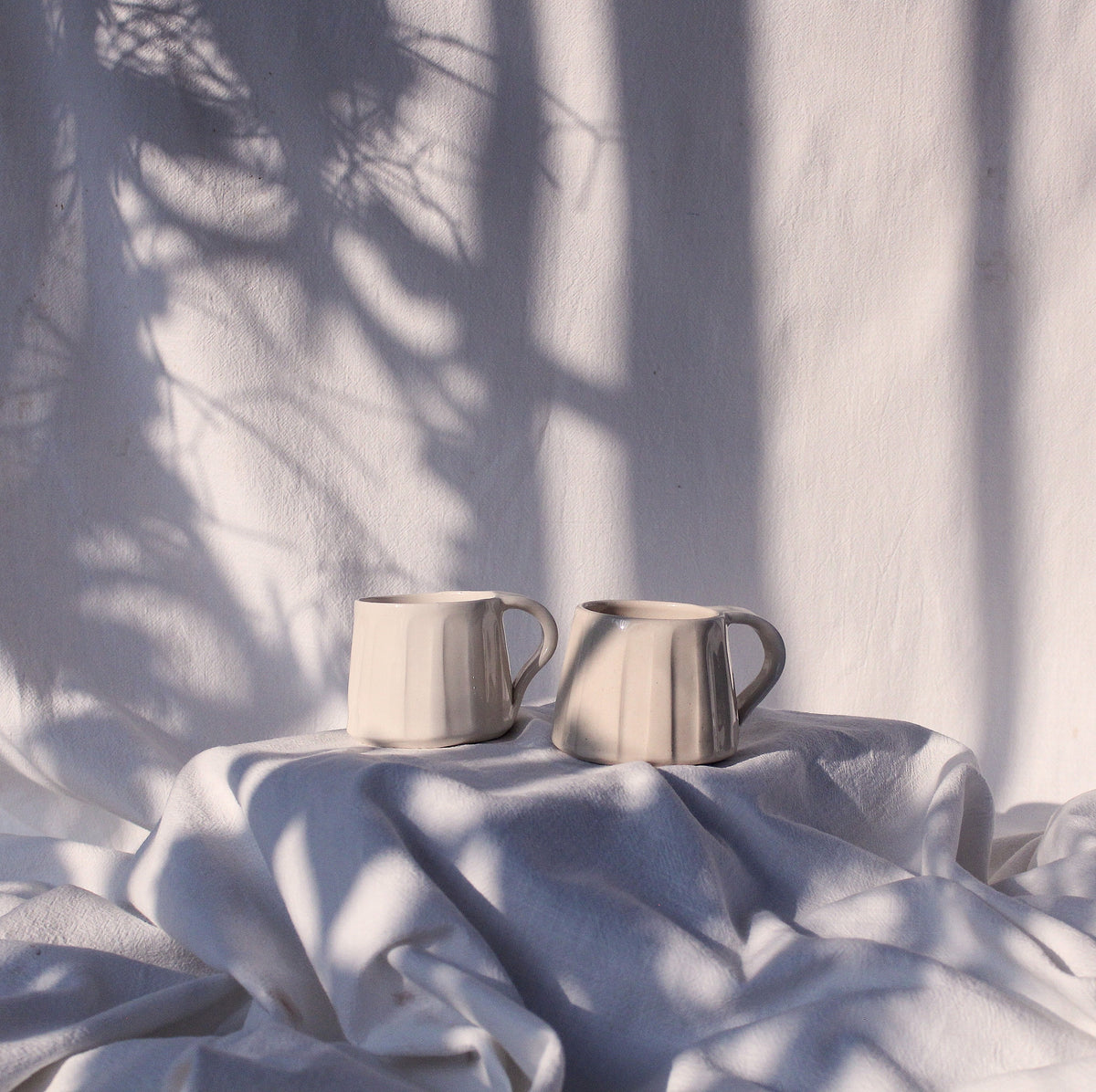 Hand-Made Striped Ceramic Mug