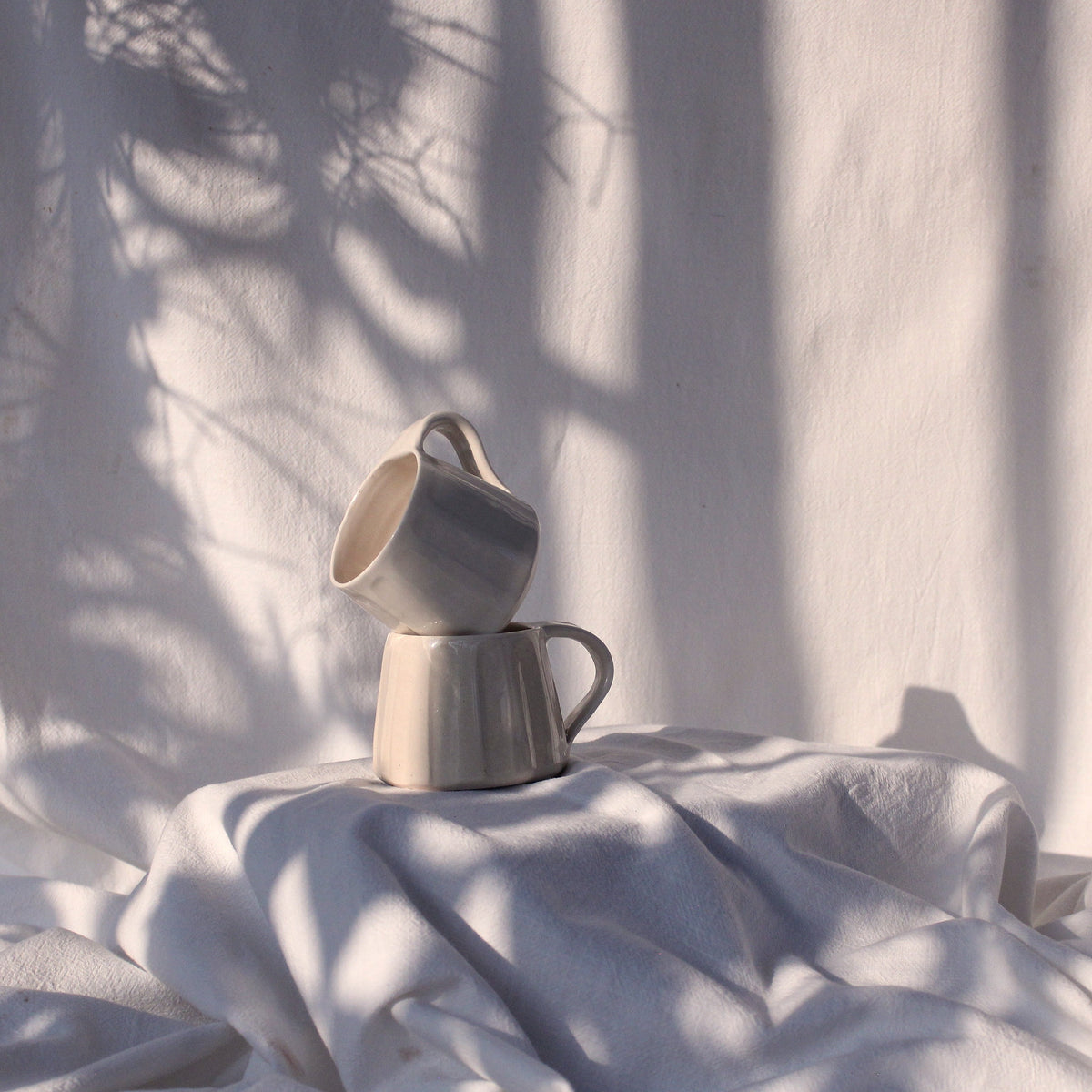 Hand-Made Striped Ceramic Mug