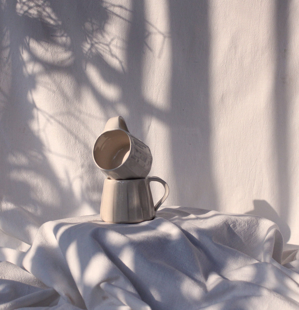 Hand-Made Striped Ceramic Mug