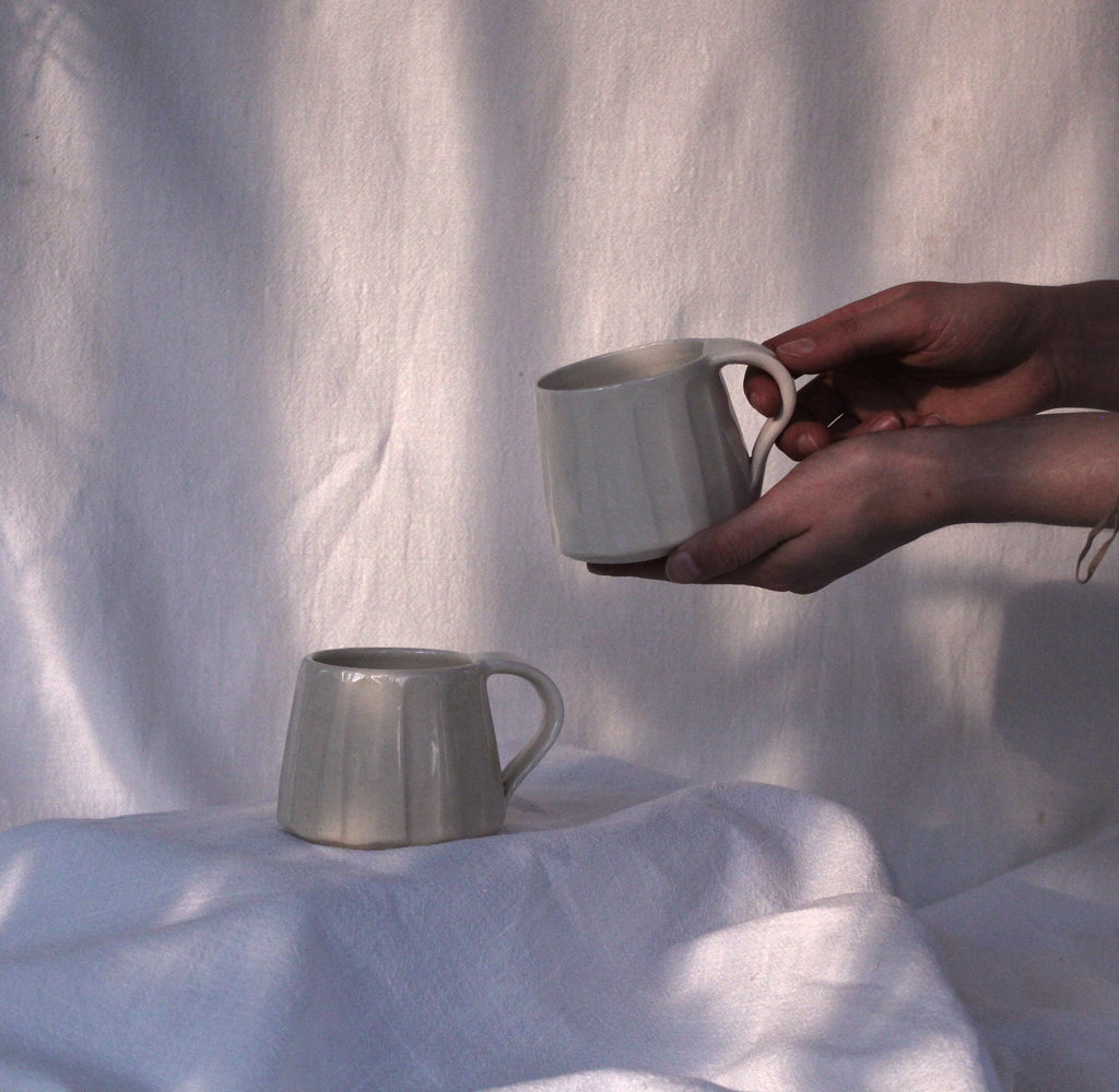 Hand-Made Striped Ceramic Mug