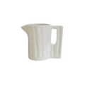 Medium Hand-Carved White Ceramic Jug