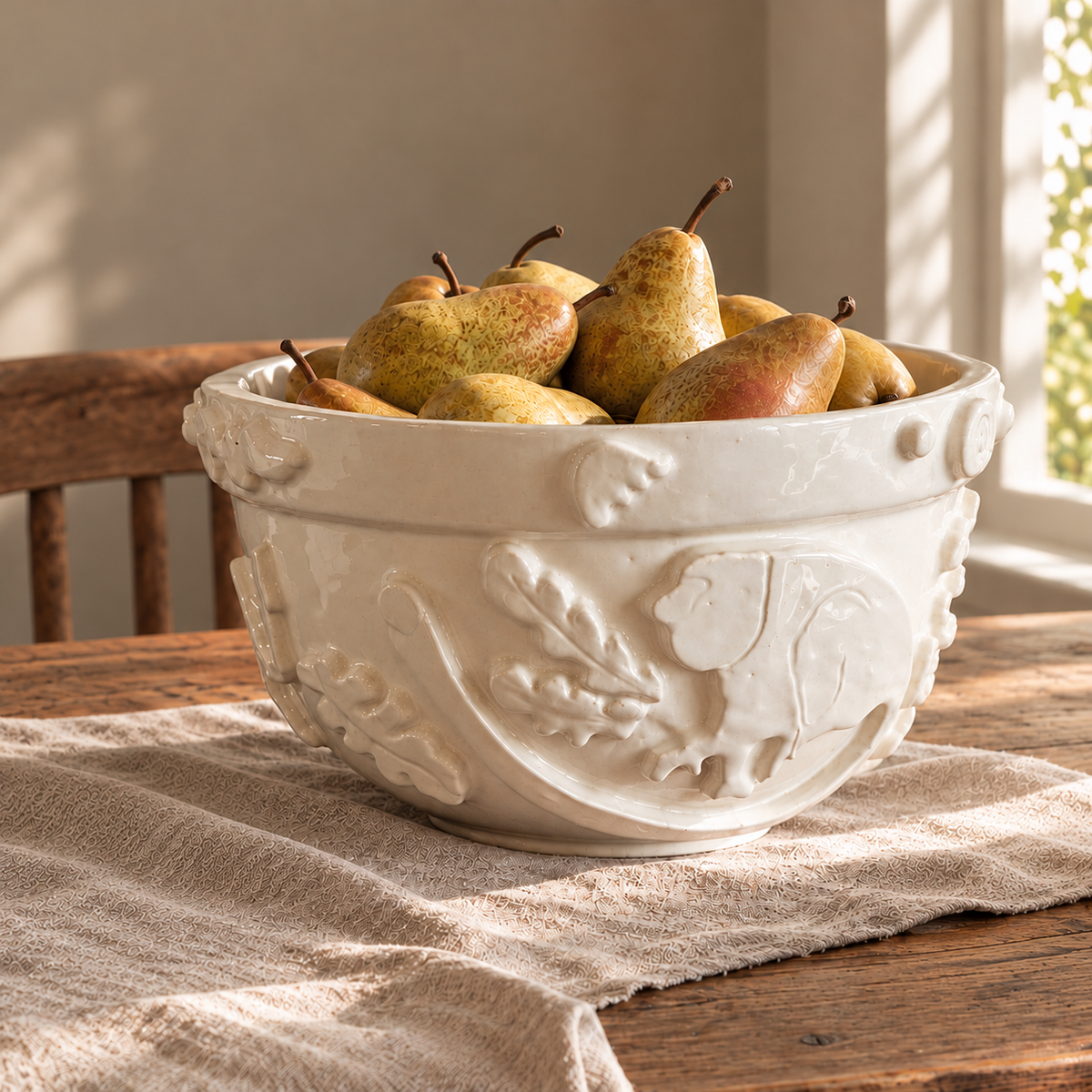 Large Ornate Bowl -  Monkey Coastal Nightwalk Collection